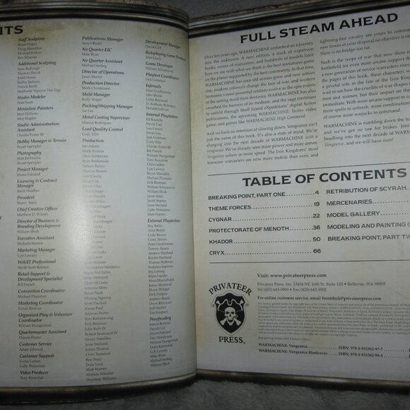 Warmachine RPG Softcover Book Vengeance 2409A6 - Picture 5 of 8